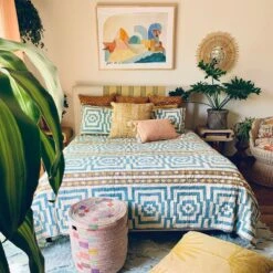 Sky Blue Hypnotic Quilt Set By Jungalow® -Jungalow 02 3f63968b 4f34 40f6 ae3e 62f73da081a3