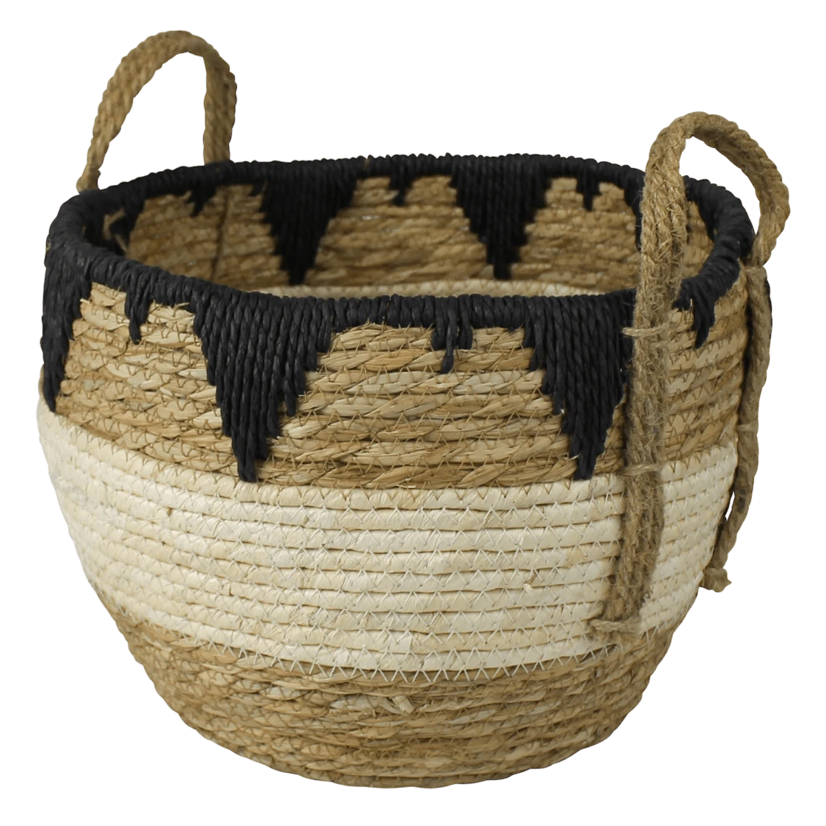 Tarfaya Grass Baskets - Set Of 3 3 Tarfaya Grass Baskets - Set Of 3 - Image 3