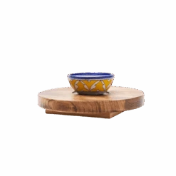 Jalini Wood Cheese Board + Ceramic Condiment Bowl Set -Jungalow 186704 3f25694e 8e01 4b53 b3ff 4b54e614351a PhotoRoom