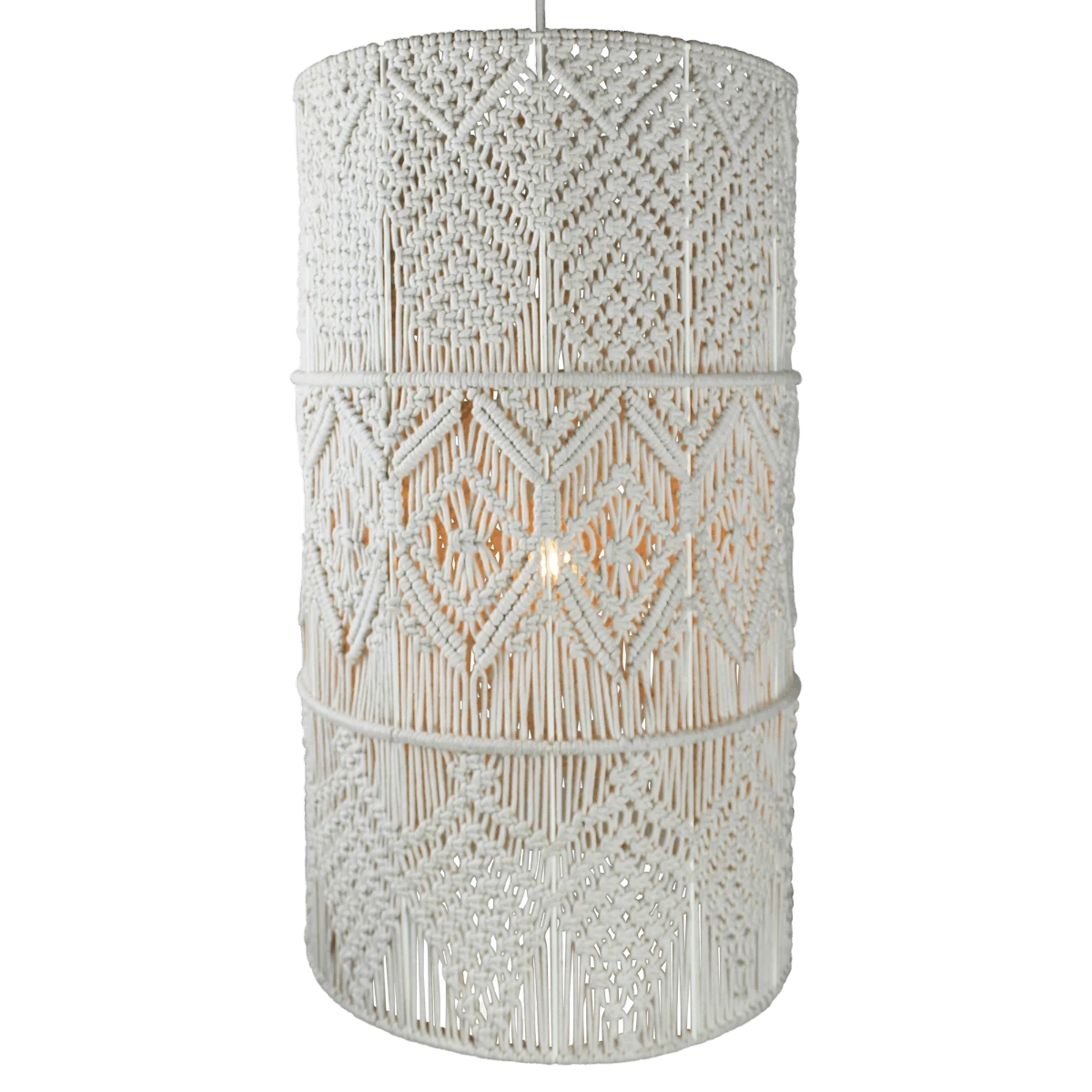 Tinghir Macrame 3-Tier Pendant 2 Tinghir Macrame 3-Tier Pendant - Image 2