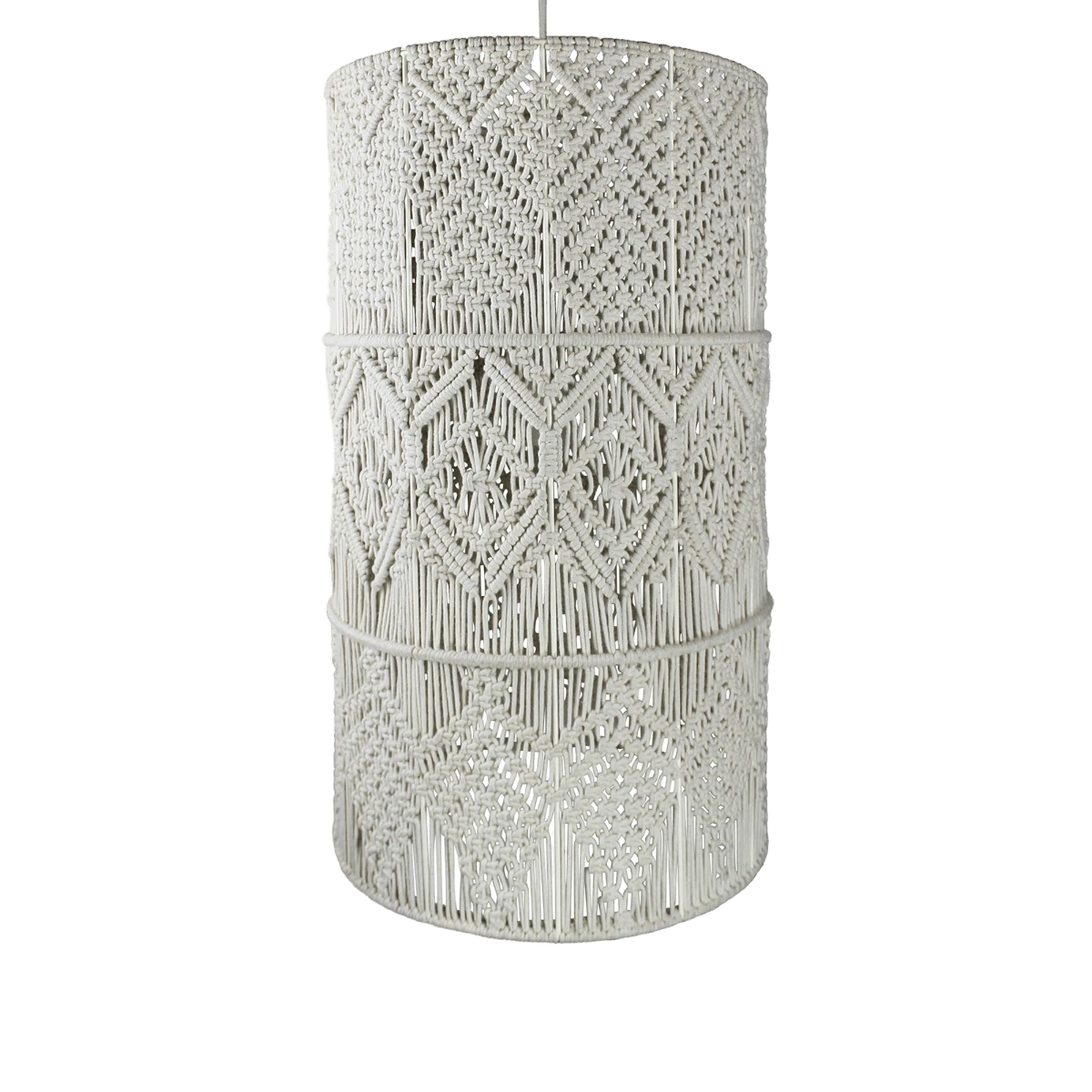 Tinghir Macrame 3-Tier Pendant 1 Tinghir Macrame 3-Tier Pendant