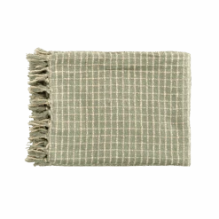 Sage Check Throw Blanket -Jungalow 390A1936copy PhotoRoom