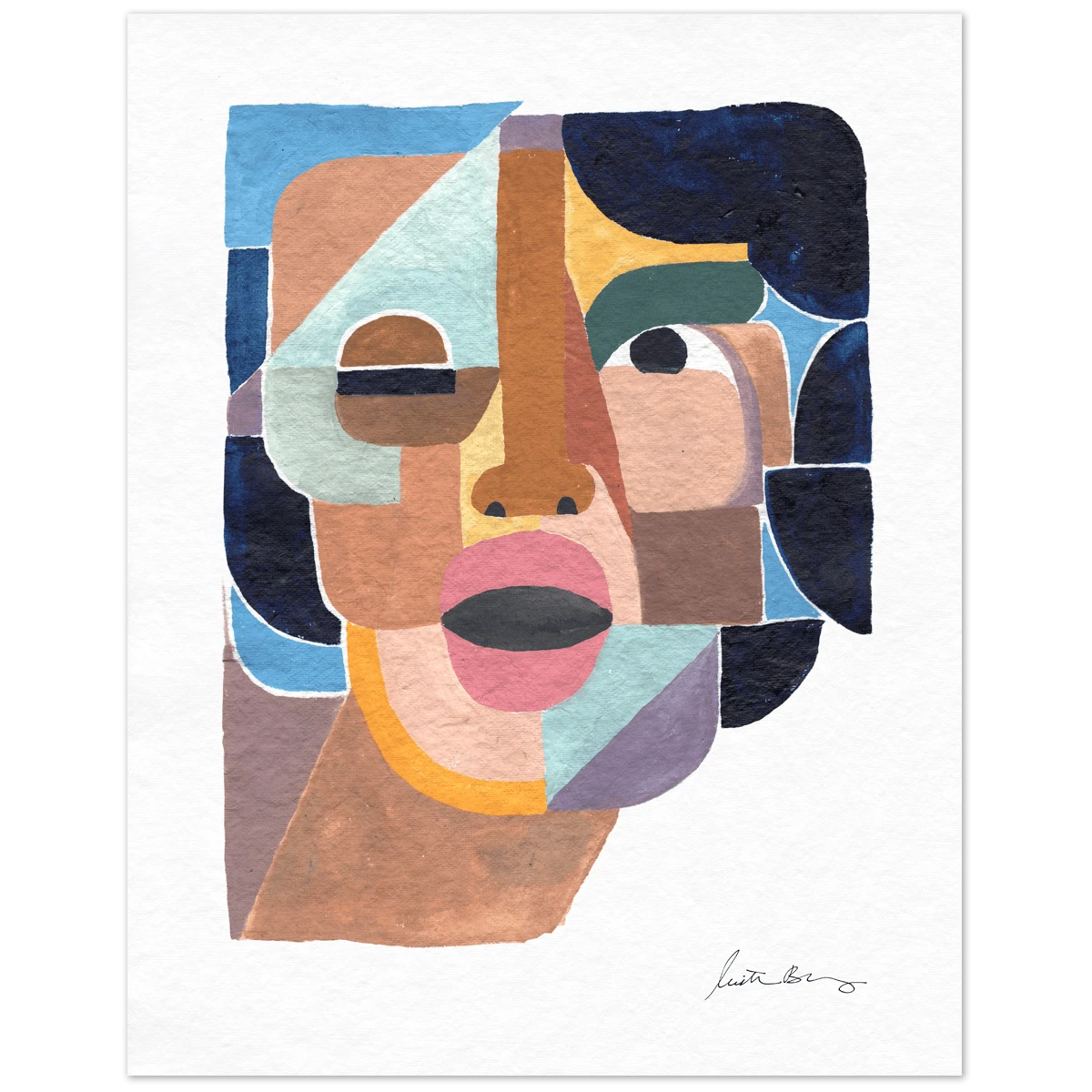 Face 4 Art Print By Justina Blakeney 2 Face 4 Art Print By Justina Blakeney - Image 2