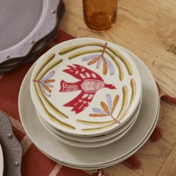 Natura Bird Salad Plate - Set Of 2