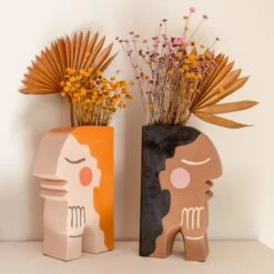 Jungalow Face Bookend Vase By Justina Blakeney™ 12 Jungalow Face Bookend Vase By Justina Blakeney™ -Jungalow 60 914313f9 0fe0 4704 b294 f9d086d7ab99