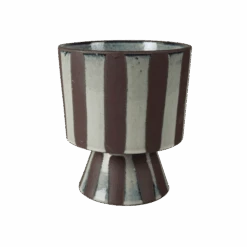 Koa Striped Pedestal Vase