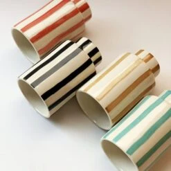 Jungalow Kaya Striped Ceramic Cups By Justina Blakeney™ -Jungalow 90 5bcb9259 d5b9 46f5 8070 b4cf12bc1ded