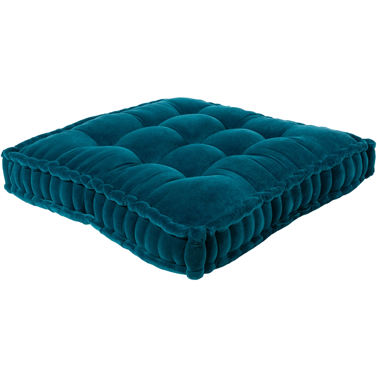 Deep Teal Velvet Floor Cushion 1 Deep Teal Velvet Floor Cushion