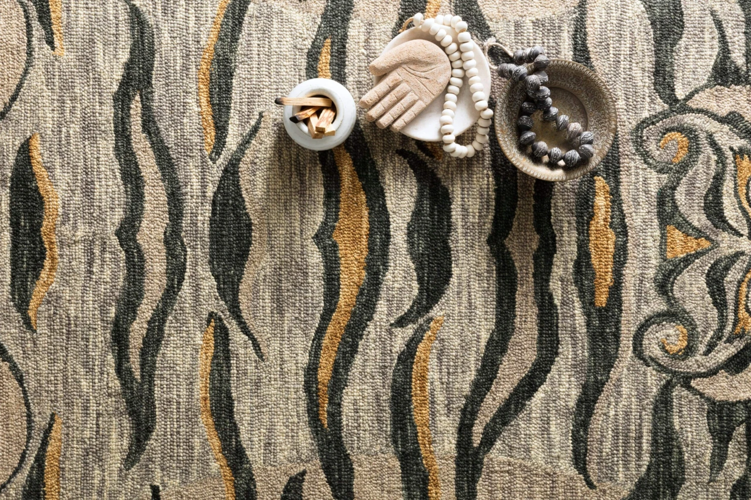 Feroz Silver Tiger Rug By Justina Blakeney® X Loloi 4 Feroz Silver Tiger Rug By Justina Blakeney® X Loloi - Image 4