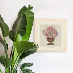 Flower Thinker 1 Art Print By Justina Blakeney -Jungalow FlowerThinker1 Mockup 05876144 aaf8 4fc3 9c3e 61949edba865