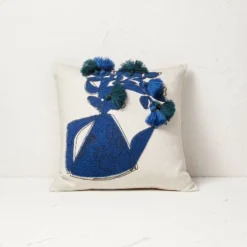 Floral Watering Pitcher Square Throw Pillow With Tassels - Opalhouse™ Designed With Jungalow™ 7 Floral Watering Pitcher Square Throw Pillow With Tassels - Opalhouse™ Designed With Jungalow™ -Jungalow GUEST 0906edd7 8f87 4cf0 bdf8 6d27a8556060