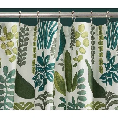 Jardin Shower Curtain Green/Blue - Jungalow By Justina Blakeney 3 Jardin Shower Curtain Green/Blue - Jungalow By Justina Blakeney - Image 3