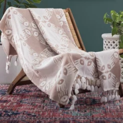 50"x60" Hand In Hand Throw Blanket Tan - Jungalow By Justina Blakeney 7 50"x60" Hand In Hand Throw Blanket Tan - Jungalow By Justina Blakeney -Jungalow GUEST 139a1f7a d6de 4a28 8a24 943f98912d40