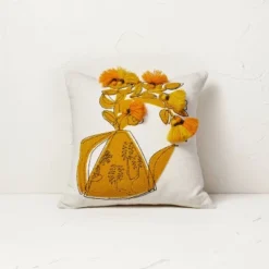 Floral Watering Pitcher Square Throw Pillow With Tassels - Opalhouse™ Designed With Jungalow™ 6 Floral Watering Pitcher Square Throw Pillow With Tassels - Opalhouse™ Designed With Jungalow™ -Jungalow GUEST 295bbf4a 7932 4570 9c93 22f266108cb5