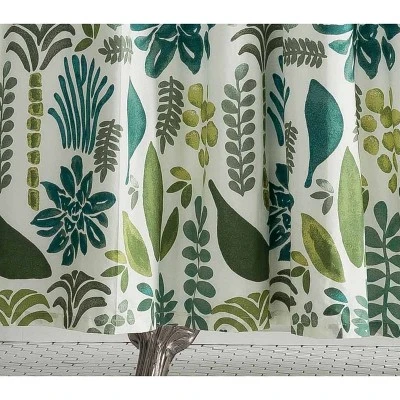 Jardin Shower Curtain Green/Blue - Jungalow By Justina Blakeney 2 Jardin Shower Curtain Green/Blue - Jungalow By Justina Blakeney - Image 2