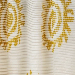 1pc 50"x84" Light Filtering Jacquard Curtain Panel Gold - Opalhouse™ Designed With Jungalow™ -Jungalow GUEST 914fca59 4940 4a38 977a d369d522b944