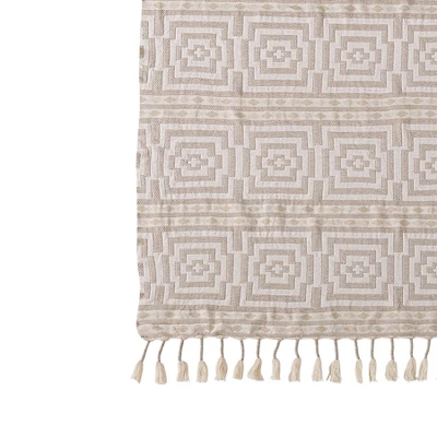 50"x60" Hypnotic Throw Blanket Taupe - Jungalow By Justina Blakeney 2 50"x60" Hypnotic Throw Blanket Taupe - Jungalow By Justina Blakeney - Image 2