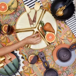 5pc Stainless Steel Silverware Set Black/Gold - Opalhouse™ Designed With Jungalow™ -Jungalow GUEST 9c600b8c 28d5 45e2 a4c3 ad1088a92ce8