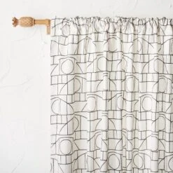 1pc Light Filtering Embroidery Bridges Window Curtain Panel White - Opalhouse™ Designed With Jungalow™