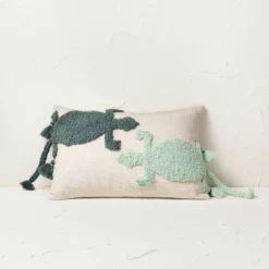 Two Lizard Punch Needle Lumbar Throw Pillow - Opalhouse™ Designed With Jungalow™ -Jungalow GUEST b928f6a8 8ca3 4efd 8799 466299a95a4e