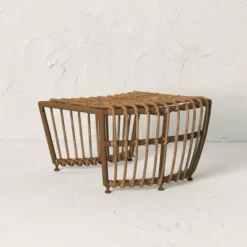 Topanga Club Chair With Ottoman - Blue/Brown - Opalhouse™ Designed With Jungalow™ -Jungalow GUEST bb0fc57f 6257 4edf bee0 36cd1ab7978e