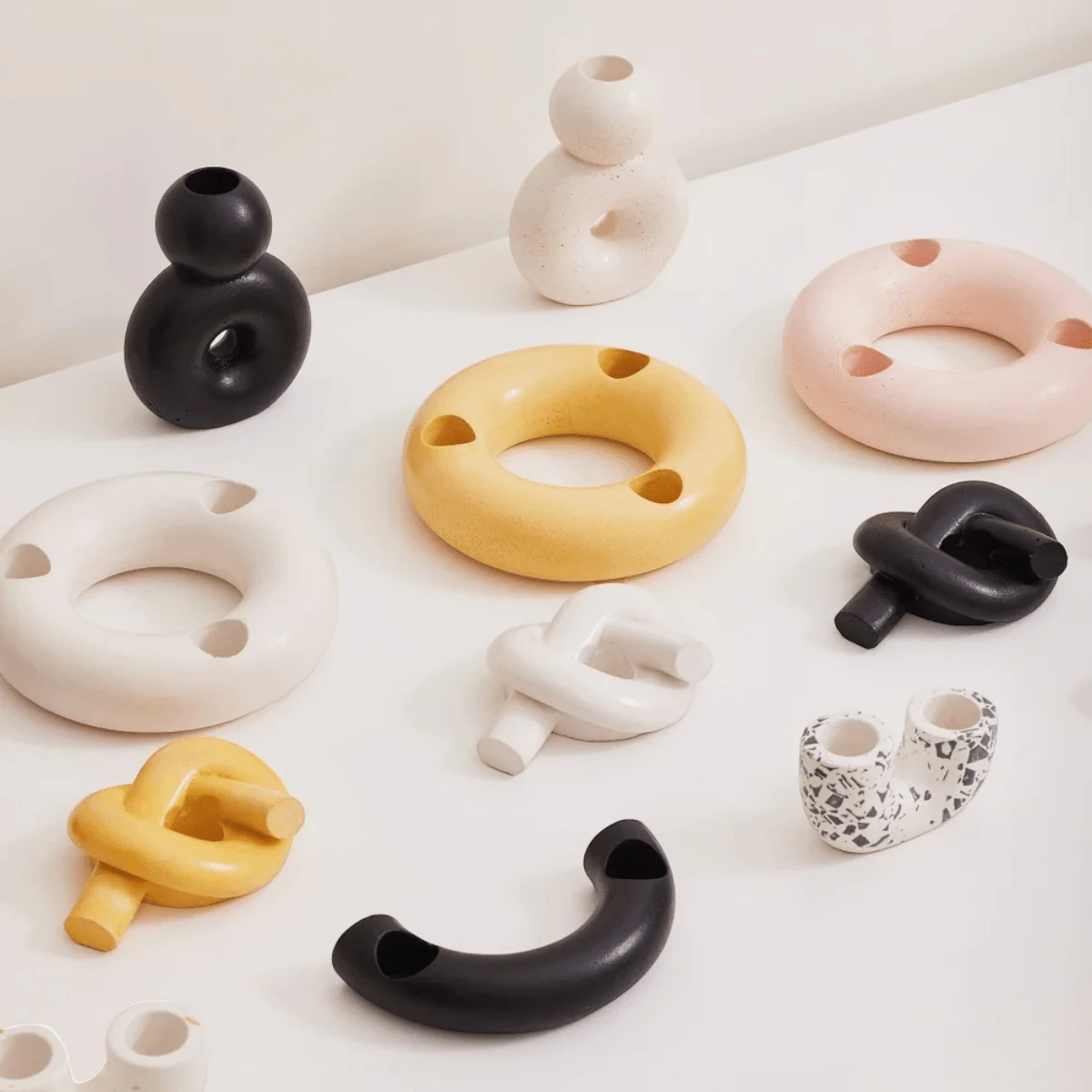 Otto Candle Holder In Blush 2 Otto Candle Holder In Blush - Image 2