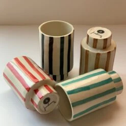Jungalow Kaya Striped Ceramic Cups By Justina Blakeney™ -Jungalow IMG 7796