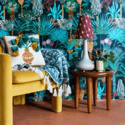 Jungalow Eytan Table Lamp Base In Grey Wash By Like A Lion™ -Jungalow JUNGALOW EYTAN WHITE LAMPS LIFESTLYE SLICE 14