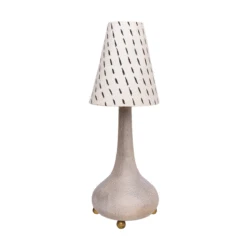 Jungalow Eytan Table Lamp Base In Grey Wash By Like A Lion™ -Jungalow JUNGALOW LAMPS EYTAN WHITE ALL SHADES SQUARE