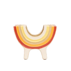 Rainbow Bowl In Neutral By Jungalow® -Jungalow JUNGALOW RAINBOW PLANTER GREEN 01
