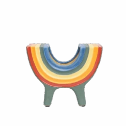 Rainbow Bowl In Navy By Jungalow® -Jungalow JUNGALOW RAINBOW PLANTER NAVY 01