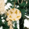 Reflective Gold Spiral Bowl Ornament