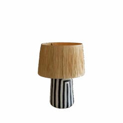 Araceli Paper Mache Black & White Table Lamp 6 Araceli Paper Mache Black & White Table Lamp -Jungalow NAST1002 1 PhotoRoom