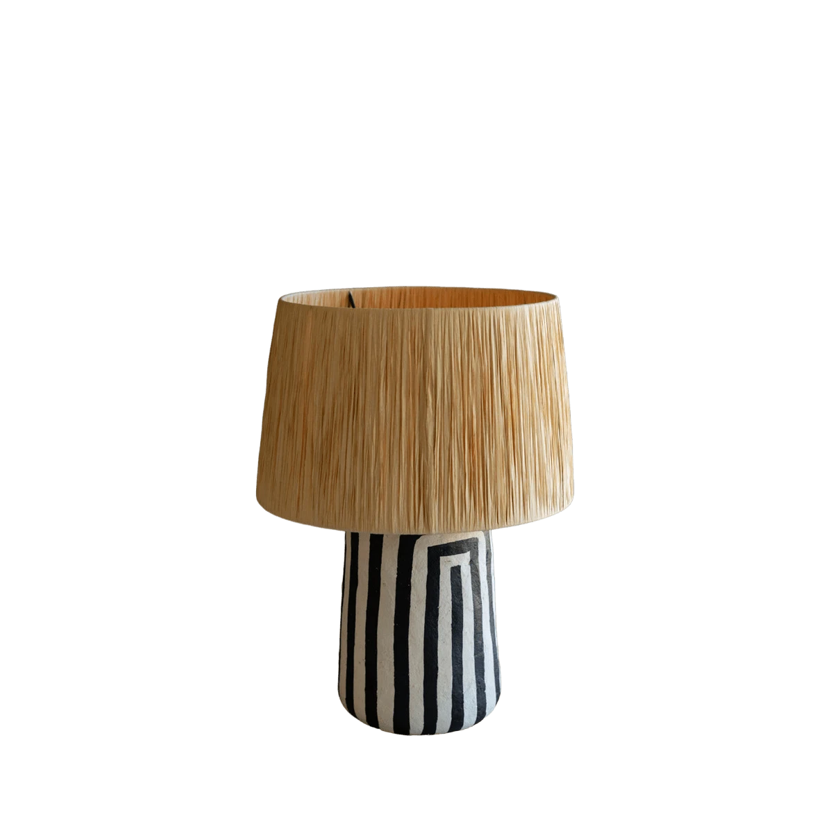Araceli Paper Mache Black & White Table Lamp 3 Araceli Paper Mache Black & White Table Lamp - Image 3