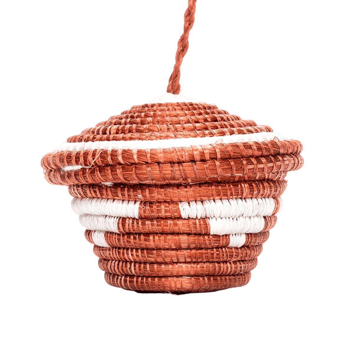 Clay & Coral Basket Trio Ornaments 5 Clay & Coral Basket Trio Ornaments - Image 5