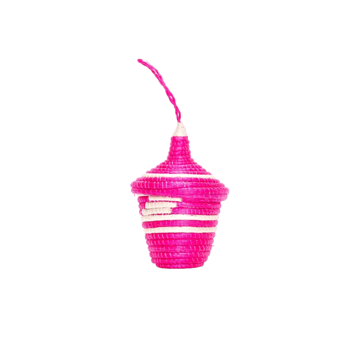 Bright Pink & Blue Basket Trio Ornaments 3 Bright Pink & Blue Basket Trio Ornaments - Image 3