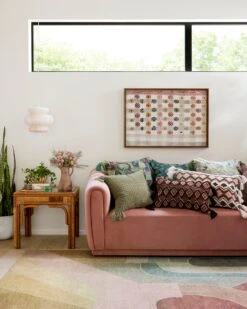 Olive Embroidered Pillow By Justina Blakeney® X Loloi -Jungalow P012PJB0035GR00PIL1 roomscene 2