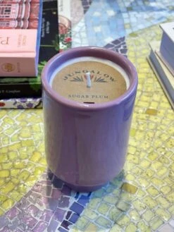 Jungalow Kaya Ceramic Candle - Lavender/Sugar Plum 8 Jungalow Kaya Ceramic Candle - Lavender/Sugar Plum -Jungalow PhotoJun222023 40138PM