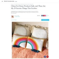 Rain Hook Pillow By Jungalow® -Jungalow Rain Bow Hook Pillows Popsugar Nov 2020