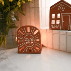 Jungalow 35 Aayu Sunrise Terracotta Tealight Candle Holder