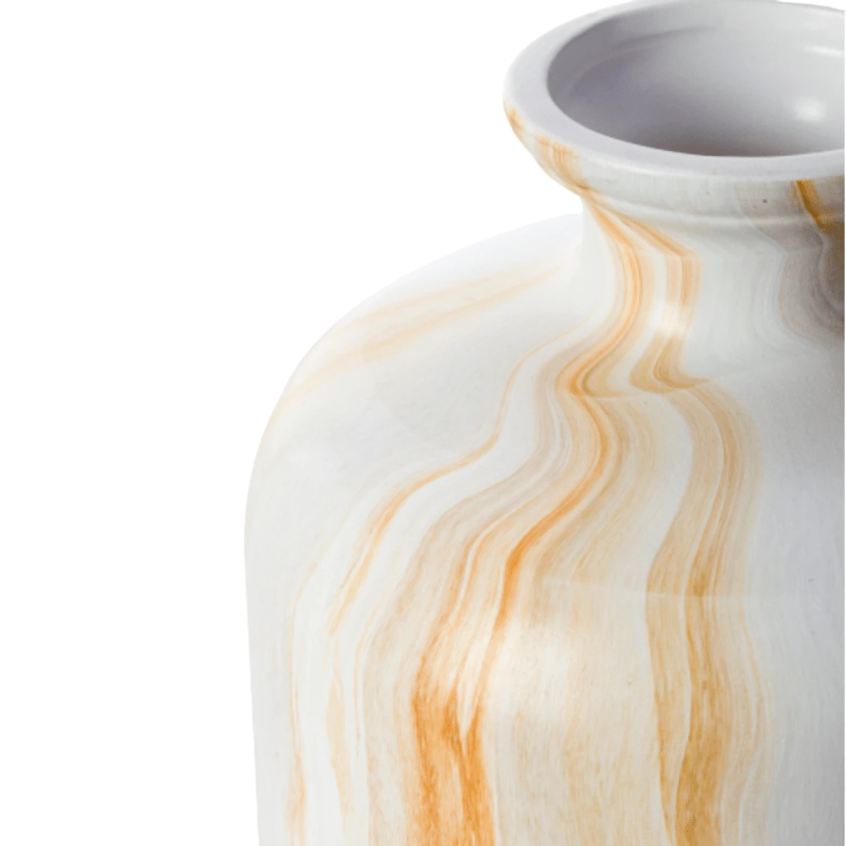 Goldenrod Marbled Ceramic Floor Vase 3 Goldenrod Marbled Ceramic Floor Vase - Image 3