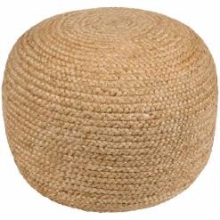 Jute Round Pouf