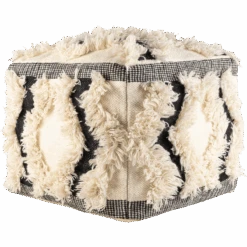 Zig Zag Shag Pouf -Jungalow appf005 detail profile PhotoRoom