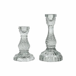 Cloud Glass Candlestick Holder Set