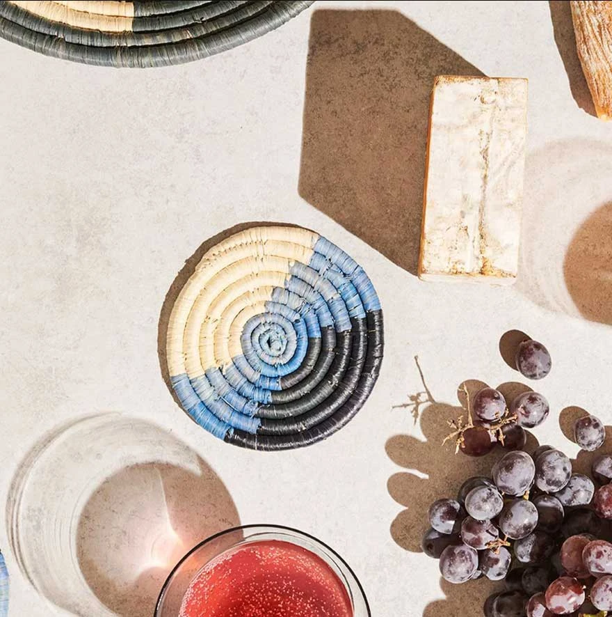 Tonal Blue Coasters 2 Tonal Blue Coasters - Image 2