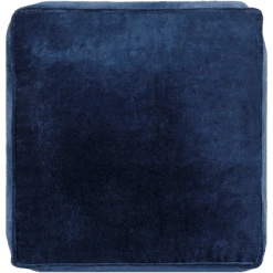 Navy Cotton Velvet Pouf -Jungalow cvpf019 detail top PhotoRoom