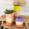 Vivid Hexagonal Vase Set