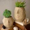 Ceramic Face Planter Set