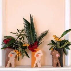 Jungalow Face Bookend Vase By Justina Blakeney™ 11 Jungalow Face Bookend Vase By Justina Blakeney™ -Jungalow facevasebookend