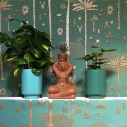 Jungalow Kelly Green Kaya Vase By Justina Blakeney™ -Jungalow greenplantersgroup